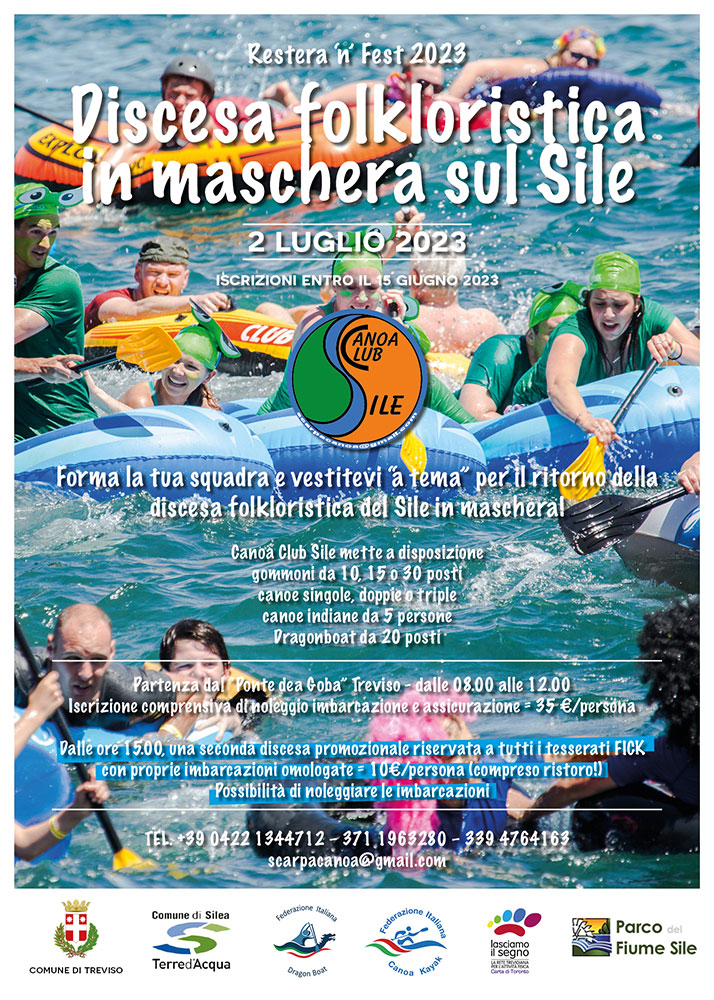 Canoa Club Sile - Discesa folkloristica sul Sile in maschera 2023
