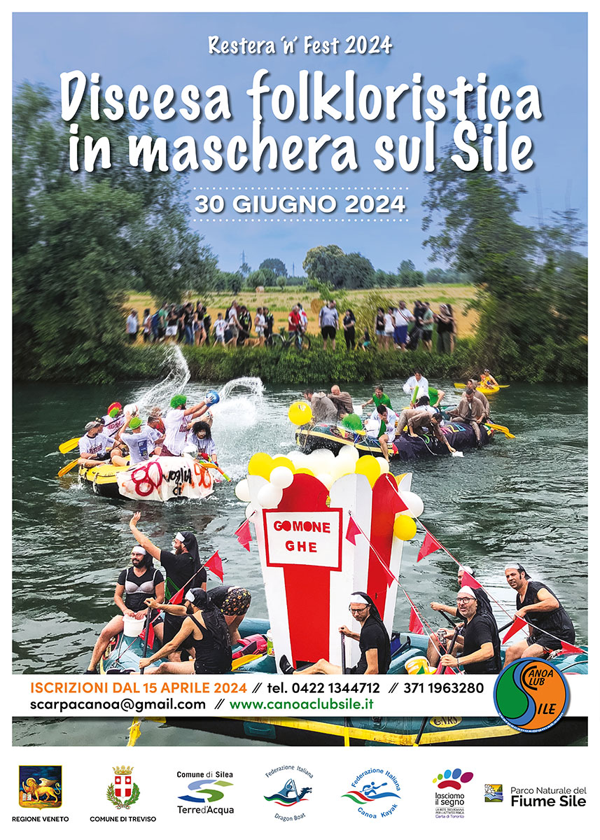 Canoa Club Sile - Discesa folkloristica sul Sile in maschera - 30 giugno 2024